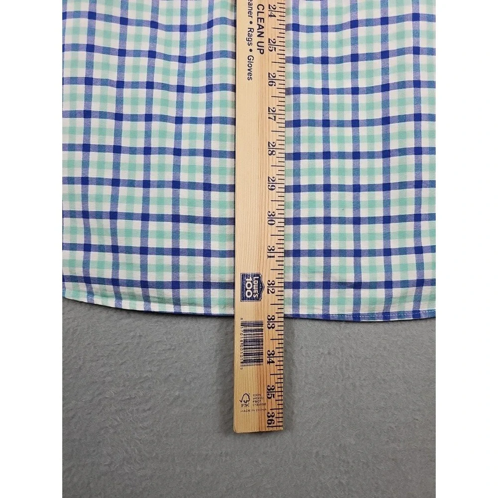 Ralph‎ Lauren Polo Men's XXL Long Sleeve Button Up Shirt Blue Check Flesh Pony